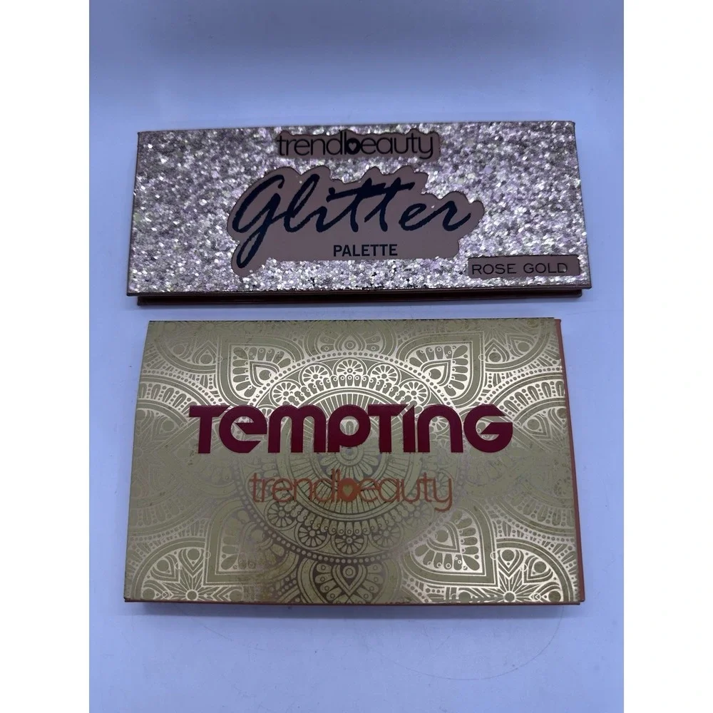 Trend Beauty Eyeshadow Palette Lot Glitter Rose Gold & Tempting Makeup